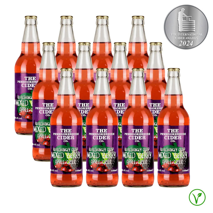 Mixed Berry Fruit Cider, Carbonised (Case of 12)